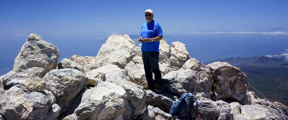 Mount Teide - Man Standing on Summit