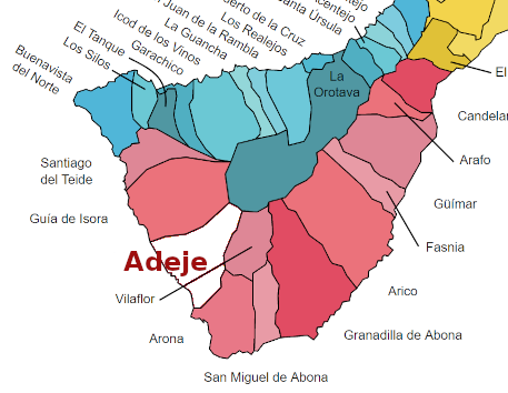 Adeje Municipality Area Map