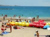 Playa del Duque beach pedlelos