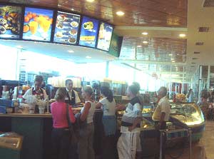 Photograph of a Reina Sofia Airport cafe in the departure lounge